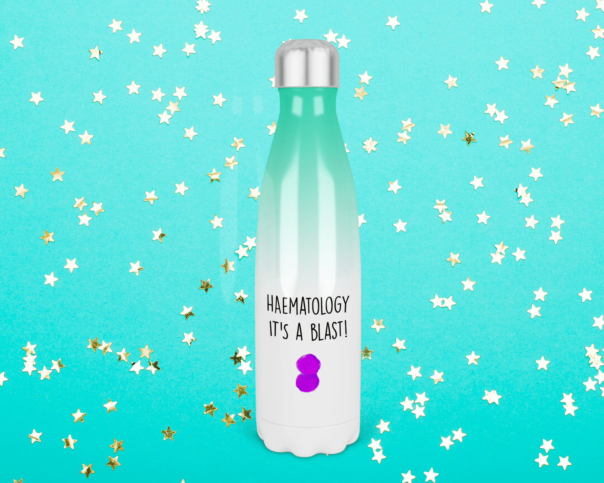 Water bottle for haematologist